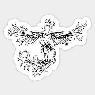 Phoenix on Fire Sticker